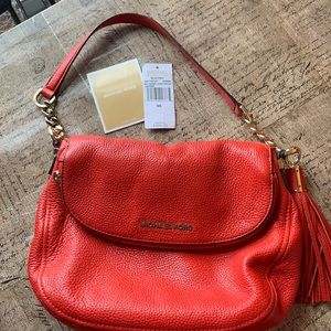 Authentic!!!Michael Kors Bedford Flap Crossbody Orange!